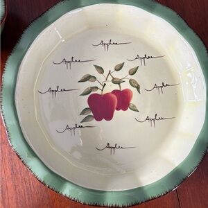 Vintage Apple Design Ceramic Chip and dip set